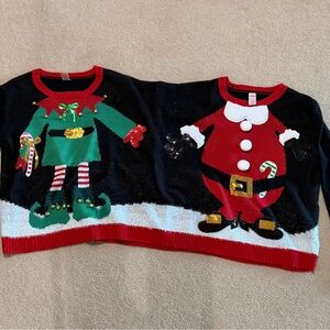 Holiday Time Red and Black Sweater for Two